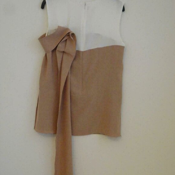 New MARNI Blush Ivory Silk Round Neck Sleeveless Blouse Shirt Top 44/10 - Picture 5 of 5